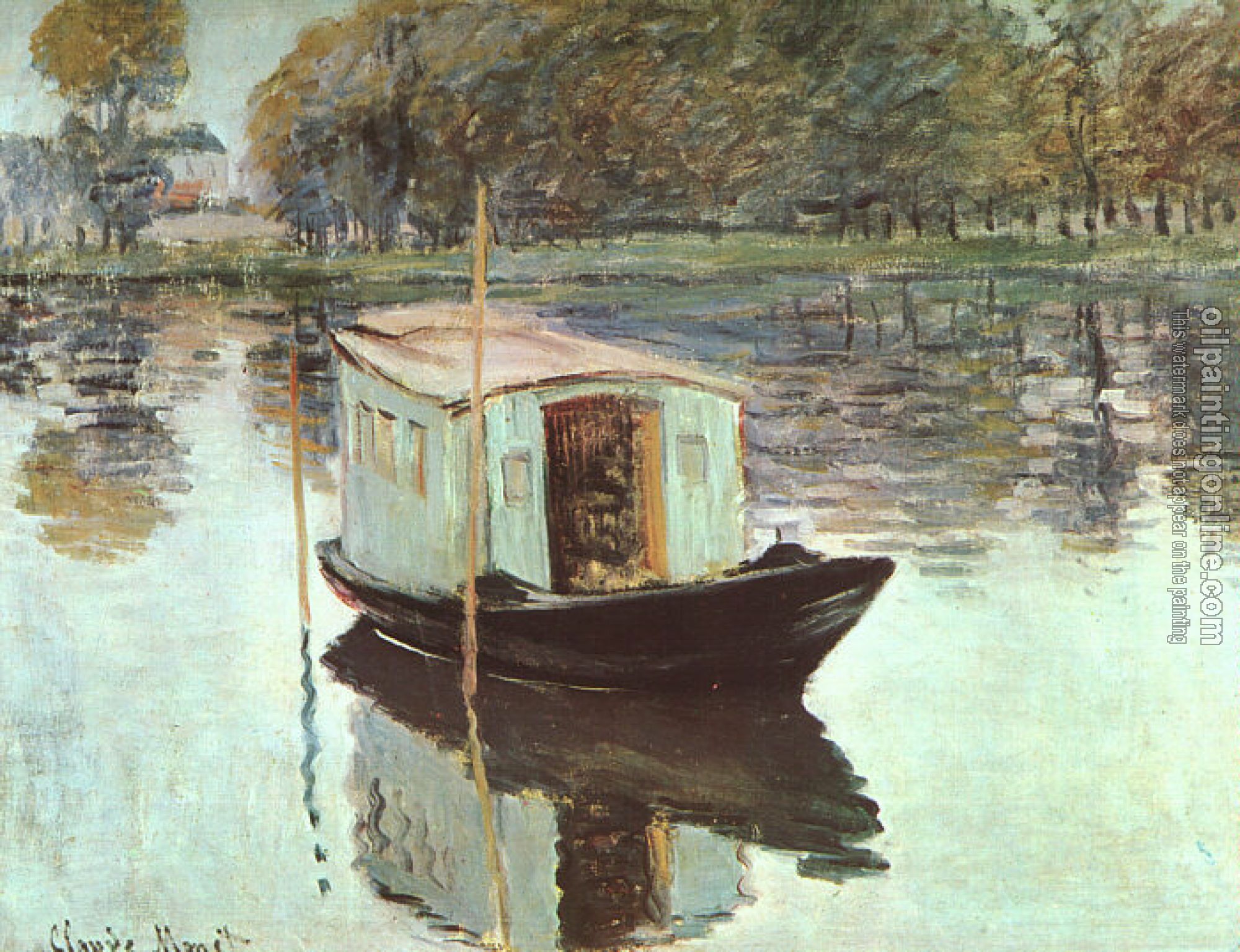 Monet, Claude Oscar - The Studio Boat
